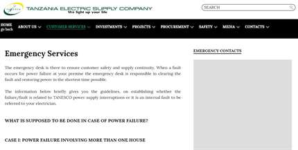 http://www.tanesco.co.tz/index.php/customer-service/emergency-services